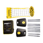 set-filet-et-poteaux-de-beach-volley-bv500-ajustable-jaune